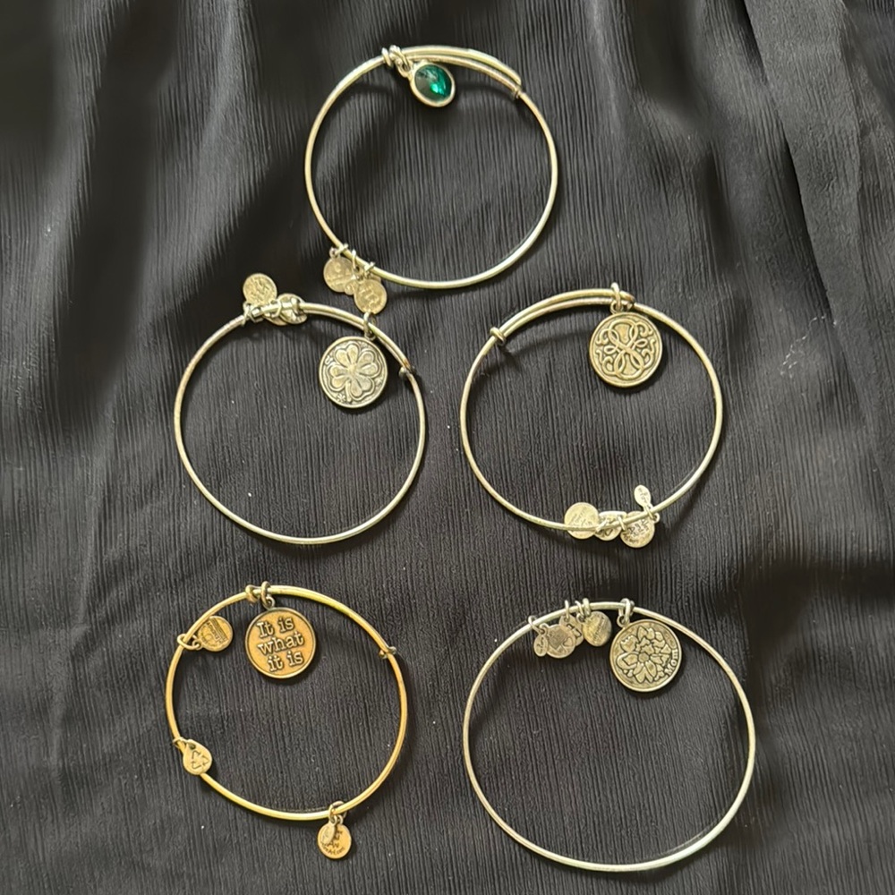 Alex and Ani Gold and Silver Charm Bracelets